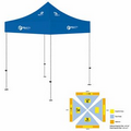5' x 5' Blue Rigid Pop-Up Tent Kit, Full-Color, Dynamic Adhesion (5 Locations)